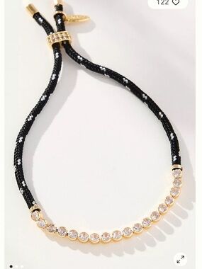 Anthropologie  Crystal Cord Bracelet